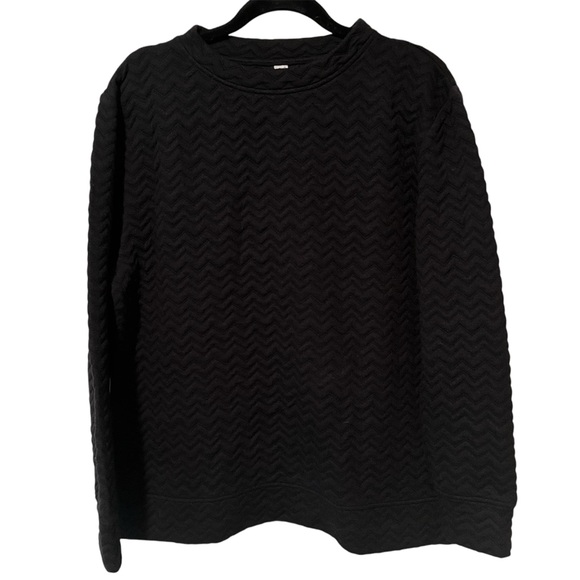 Lole Quilted Zig Zag Crew Neck Sweater - Picture 1 of 5